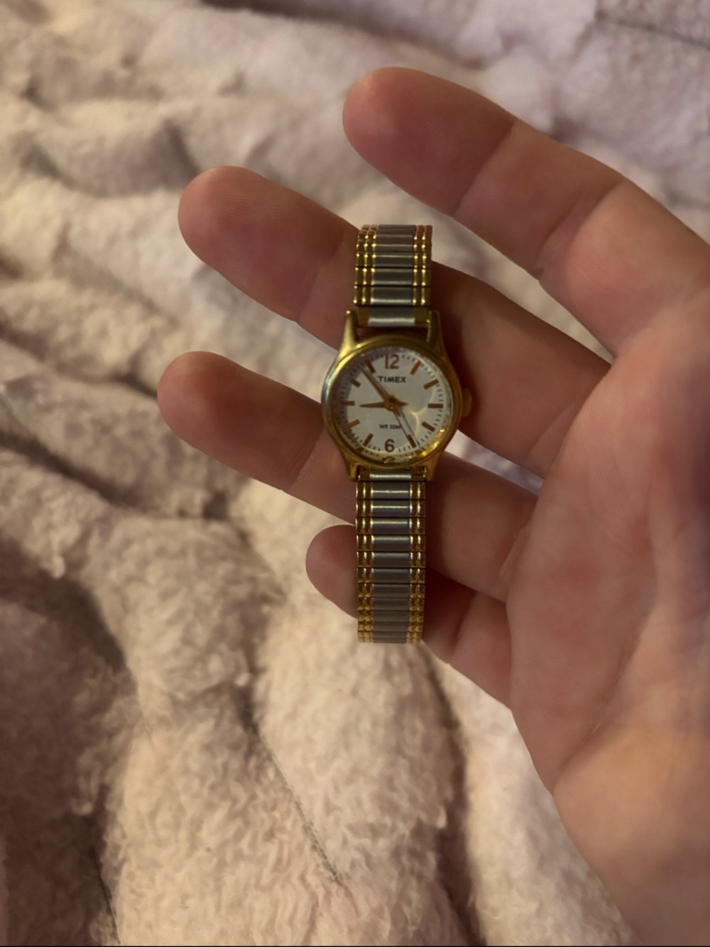 Timex Women's Two-Tone Bracelet Watch with White Dial